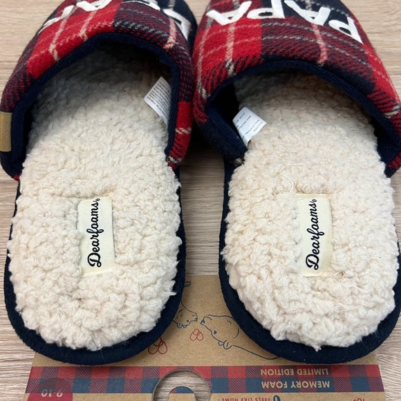 Dearfoams Men's Papa Bear Slipper Size Medium US 9-10 New - Picture 5 of 9